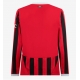 AC Milan Tricou Fotbal Replică 2024-25 Barbati Acasa Mâneci Lungi